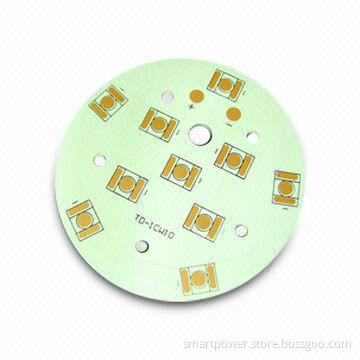 Single Sided Aluminum Base PCB for LED, with 62mils Board Thickness, Made of Aluminum Substrate